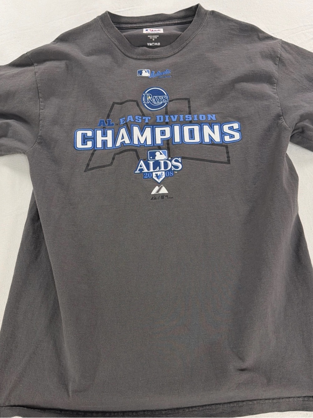 IC COLLECTION Gray Tampa Bay Rays "AL East Division Champions" Short Sleeve Tee